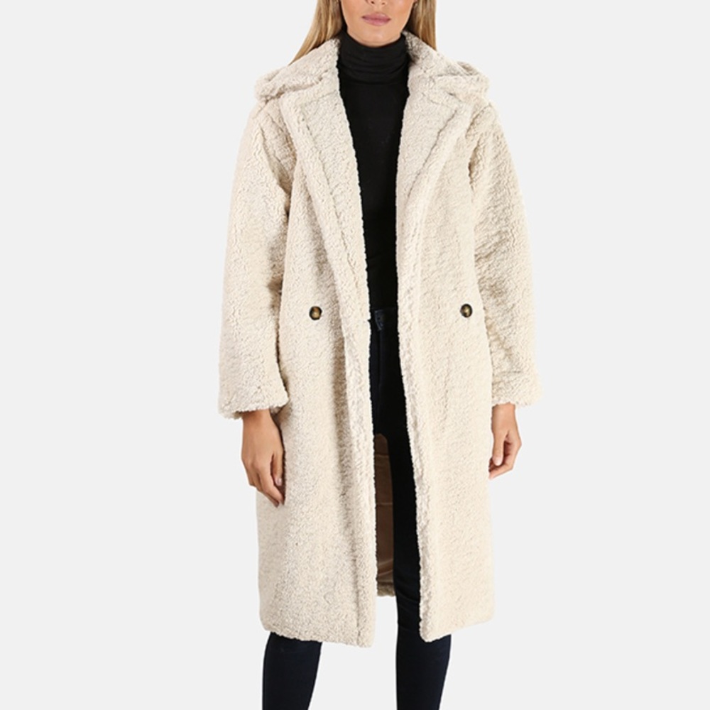 Apparis Cream Teddy Jacket